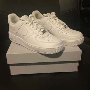 Nike White Air Force Ones Size 6